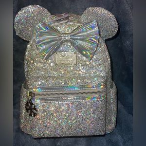 Loungefly X LASR Exclusive Disney Holographic Sequin Minnie Mini Backpack